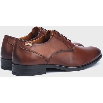 Pikolinos - Zapatos de cordones de hombre de piel con plantilla extraíble. Marrón 47 Pikolinos - Zapatos de cordones de hombre de piel con plantilla extraíble. Marrón 47
