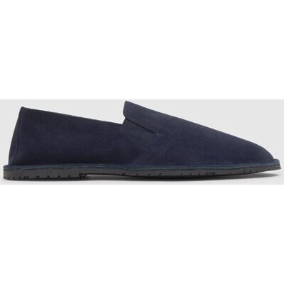 Castañer - Zapato de hombre Luke tipo slipper con cierre elástico y punta redonda. Azul marino 41 Castañer - Zapato de hombre Luke tipo slipper con cierre elástico y punta redonda. Azul marino 41