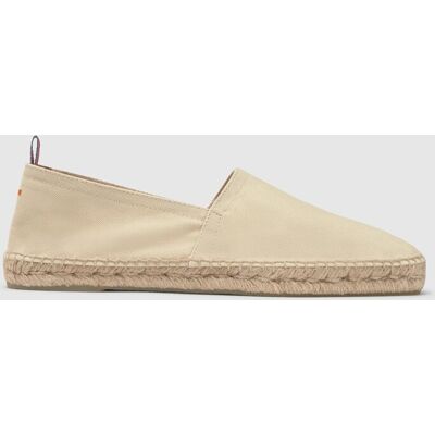 Castañer - Alpargatas de hombre Pablo con bordado a contraste en el talón. Beige 43 Castañer - Alpargatas de hombre Pablo con bordado a contraste en el talón. Beige 43