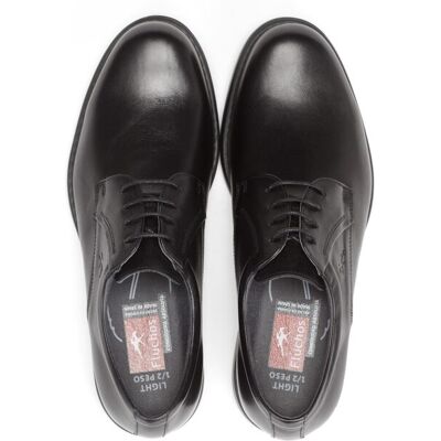 Fluchos - Zapatos de cordones de hombre fabricados en piel. Negro 42 Fluchos - Zapatos de cordones de hombre fabricados en piel. Negro 42