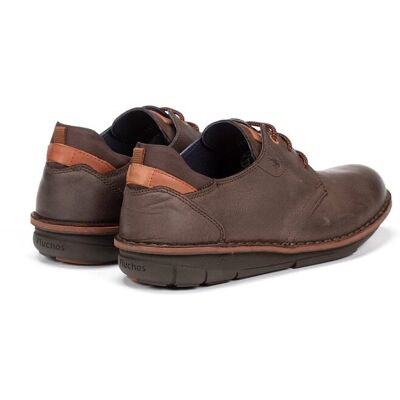 Fluchos - Zapatos de cordones de hombre en color marrón oscuro con suela dentada. Marrón 45 Fluchos - Zapatos de cordones de hombre en color marrón oscuro con suela dentada. Marrón 45