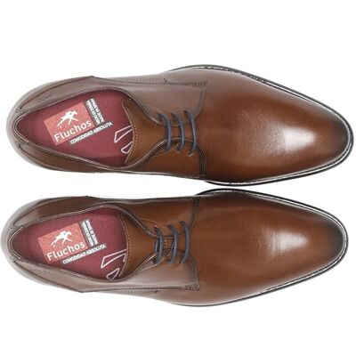 Fluchos - Zapatos de cordones de hombre de piel en color marrón medio. Marrón 39 Fluchos - Zapatos de cordones de hombre de piel en color marrón medio. Marrón 39