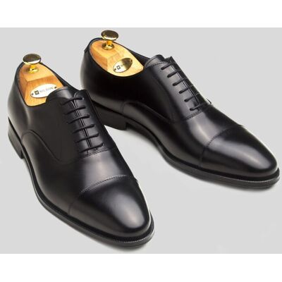 Silbon - Zapatos de cordones de hombre de piel tailoring. Negro 39 Silbon - Zapatos de cordones de hombre de piel tailoring. Negro 39