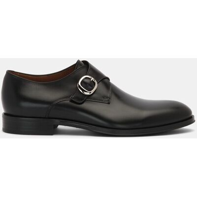 Lottusse - Bluchers de hombre Lenox de piel con hebillas. Negro 46 Lottusse - Bluchers de hombre Lenox de piel con hebillas. Negro 46