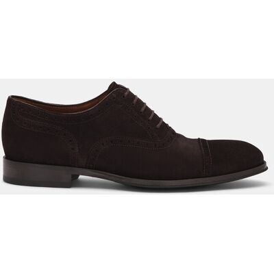 Lottusse - Zapatos de cordones de hombre puntera recta Lenox de piel. Marrón oscuro 45 Lottusse - Zapatos de cordones de hombre puntera recta Lenox de piel. Marrón oscuro 45