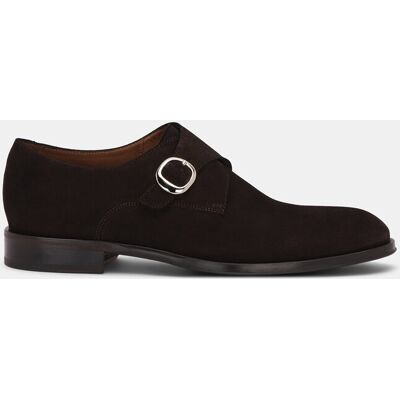 Lottusse - Bluchers de hombre Lenox de piel con hebillas. Marrón oscuro 42.5 Lottusse - Bluchers de hombre Lenox de piel con hebillas. Marrón oscuro 42.5
