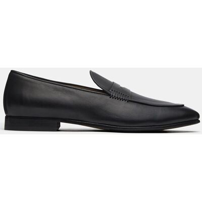 Lottusse - Mocasin formal de hombre de piel de vacuno cepillado. Negro 43,5 Lottusse - Mocasin formal de hombre de piel de vacuno cepillado. Negro 43,5