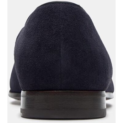 Lottusse - Mocasin formal de hombre de piel de vacuno cepillado. Azul marino 38,5 Lottusse - Mocasin formal de hombre de piel de vacuno cepillado. Azul marino 38,5