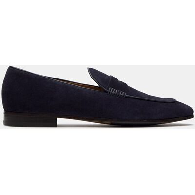 Lottusse - Mocasin formal de hombre de piel de vacuno cepillado. Azul marino 42.5 Lottusse - Mocasin formal de hombre de piel de vacuno cepillado. Azul marino 42.5