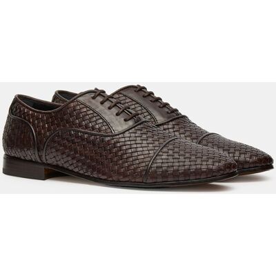 Lottusse - Zapatos oxford de piel de vacuno trenzado moka de hombre. Moka 43,5 Lottusse - Zapatos oxford de piel de vacuno trenzado moka de hombre. Moka 43,5