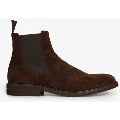 Scalpers - Botas Chelsea de hombre en ante con tirador trasero. Marrón oscuro 39 Scalpers - Botas Chelsea de hombre en ante con tirador trasero. Marrón oscuro 39