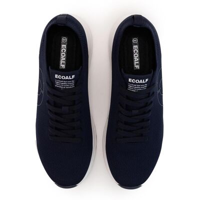 Ecoalf - Zapatillas deportivas de hombre de punto con logo. Azul marino 41 Ecoalf - Zapatillas deportivas de hombre de punto con logo. Azul marino 41