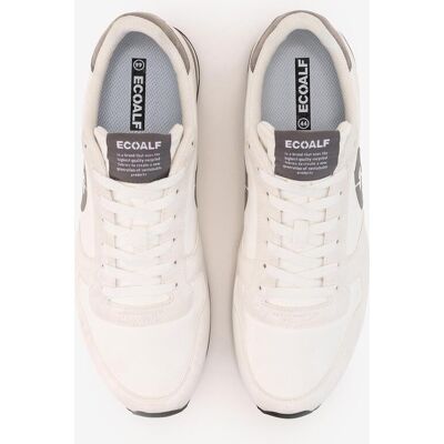 Ecoalf - Zapatillas deportivas de hombre con logo lateral a contraste. Blanco 46 Ecoalf - Zapatillas deportivas de hombre con logo lateral a contraste. Blanco 46