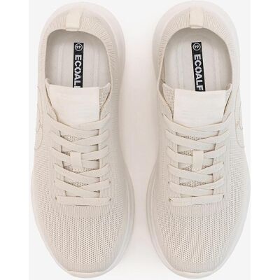 Ecoalf - Zapatillas deportivas de hombre de punto con logo. Blanco 45 Ecoalf - Zapatillas deportivas de hombre de punto con logo. Blanco 45