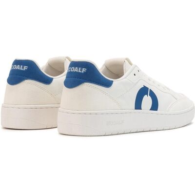 Ecoalf - Zapatillas deportivas de hombre con logo a contraste. Blanco / Azul 40 Ecoalf - Zapatillas deportivas de hombre con logo a contraste. Blanco / Azul 40