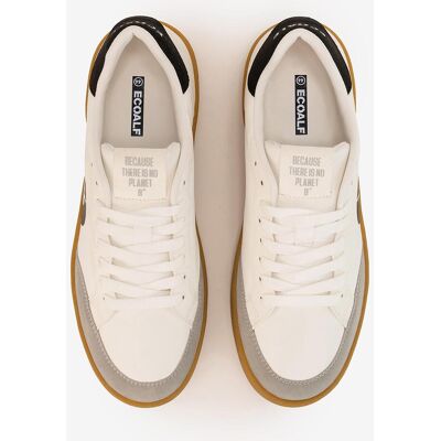 Ecoalf - Zapatillas deportivas de hombre con cierre de cordones y logo lateral. Blanco / Negro 40 Ecoalf - Zapatillas deportivas de hombre con cierre de cordones y logo lateral. Blanco / Negro 40