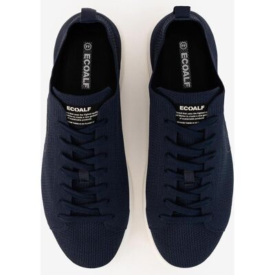 Ecoalf - Zapatillas deportivas de hombre de punto y collarín ajustado. Azul marino 40 Ecoalf - Zapatillas deportivas de hombre de punto y collarín ajustado. Azul marino 40