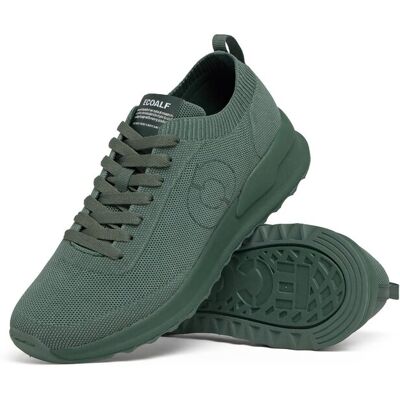 Ecoalf - Zapatillas deportivas de hombre de punto ligeras. Verde oscuro 45 Ecoalf - Zapatillas deportivas de hombre de punto ligeras. Verde oscuro 45