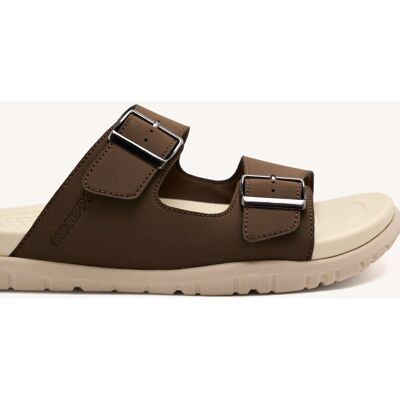Gioseppo - Chanclas de hombre con hebillas y suela antideslizante. Marrón 43 Gioseppo - Chanclas de hombre con hebillas y suela antideslizante. Marrón 43
