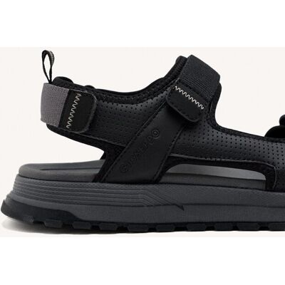 Gioseppo - Sandalias de hombre tipo californianas con cierres ajustables. Negro 40 Gioseppo - Sandalias de hombre tipo californianas con cierres ajustables. Negro 40