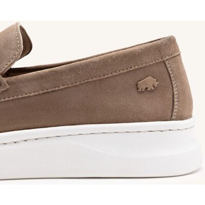 Gioseppo - Mocasines de hombre tipo wallabees de piel serraje. Beige 43 Gioseppo - Mocasines de hombre tipo wallabees de piel serraje. Beige 43