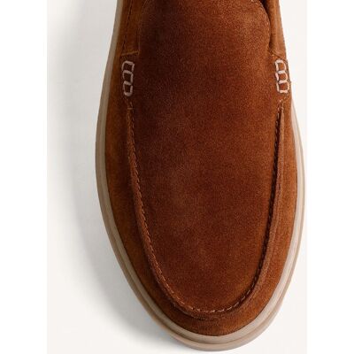 Gioseppo - Mocasines de hombre de piel en acabado serraje abiertos. Cuero 41 Gioseppo - Mocasines de hombre de piel en acabado serraje abiertos. Cuero 41