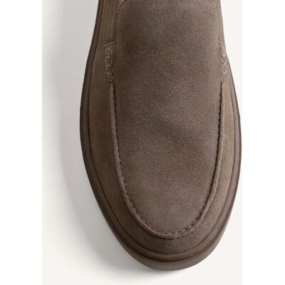 Gioseppo - Mocasines de hombre de piel en acabado serraje abiertos. Tierra 41 Gioseppo - Mocasines de hombre de piel en acabado serraje abiertos. Tierra 41