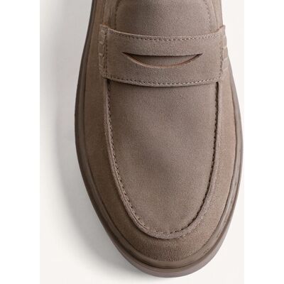 Gioseppo - Mocasines de hombre de piel en acabado en serraje abiertos. Tierra 43 Gioseppo - Mocasines de hombre de piel en acabado en serraje abiertos. Tierra 43