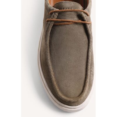 Gioseppo - Bluchers de hombre estilo wallabees de piel en acabado serraje. Kaki 44 Gioseppo - Bluchers de hombre estilo wallabees de piel en acabado serraje. Kaki 44