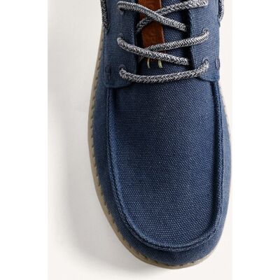 Gioseppo - Mocasines de hombre de lona con acentos de color y cordones. Azul marino 40 Gioseppo - Mocasines de hombre de lona con acentos de color y cordones. Azul marino 40