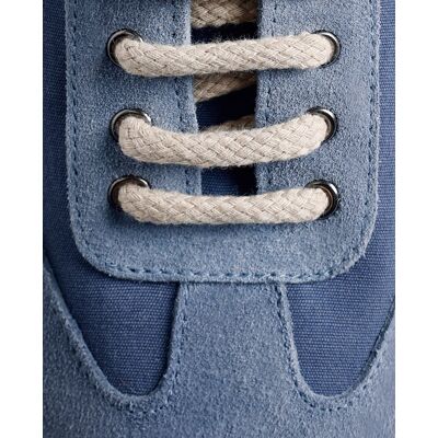 Gioseppo - Yute de hombre con piezas de piel serraje y cordones tubulares.. Azul 42 Gioseppo - Yute de hombre con piezas de piel serraje y cordones tubulares.. Azul 42