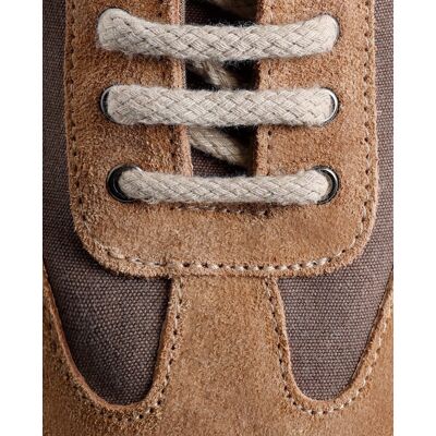 Gioseppo - Yute de hombre con piezas de piel serraje y cordones tubulares.. Marrón 42 Gioseppo - Yute de hombre con piezas de piel serraje y cordones tubulares.. Marrón 42