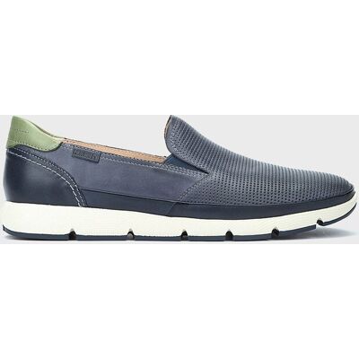 Pikolinos - Zapato cómodo de hombre de piel con plantilla memory foam y suela extraligera. Azul 40 Pikolinos - Zapato cómodo de hombre de piel con plantilla memory foam y suela extraligera. Azul 40