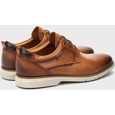 Pikolinos - Zapatos de cordones de hombre de piel con suela extraligera y plantilla extraíble. Marrón 44 Pikolinos - Zapatos de cordones de hombre de piel con suela extraligera y plantilla extraíble. Marrón 44