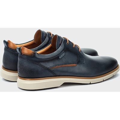 Pikolinos - Zapatos de cordones de hombre de piel con suela extraligera y plantilla extraíble. Azul 45 Pikolinos - Zapatos de cordones de hombre de piel con suela extraligera y plantilla extraíble. Azul 45