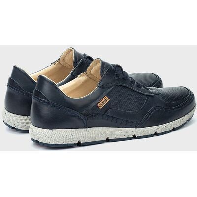 Pikolinos - Zapato cómodo de hombre de piel con plantilla memory foam y suela extraligera. Azul 40 Pikolinos - Zapato cómodo de hombre de piel con plantilla memory foam y suela extraligera. Azul 40
