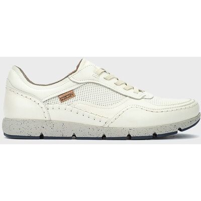 Pikolinos - Zapato cómodo de hombre de piel con plantilla memory foam y suela extraligera. Blanco 46 Pikolinos - Zapato cómodo de hombre de piel con plantilla memory foam y suela extraligera. Blanco 46