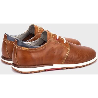 Pikolinos - Zapatos de cordones de hombre de piel con plantilla extraíble. Marrón 41 Pikolinos - Zapatos de cordones de hombre de piel con plantilla extraíble. Marrón 41