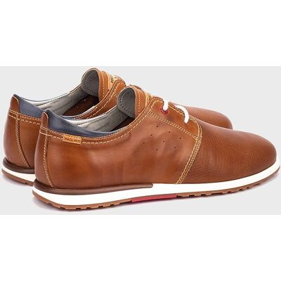 Pikolinos - Zapatos de cordones de hombre de piel con plantilla extraíble. Marrón 45 Pikolinos - Zapatos de cordones de hombre de piel con plantilla extraíble. Marrón 45