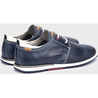 Pikolinos - Zapatos de cordones de hombre de piel con plantilla extraíble. Azul 42 Pikolinos - Zapatos de cordones de hombre de piel con plantilla extraíble. Azul 42