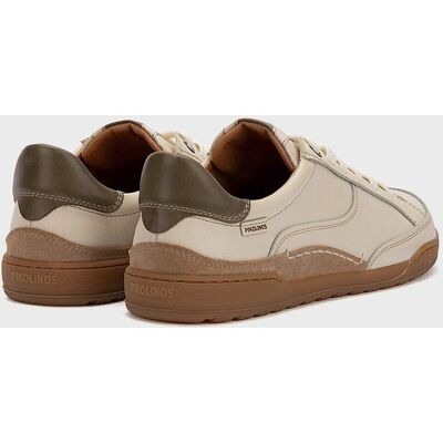 Pikolinos - Zapato cómodo barefoot de hombre de piel con plantilla extraíble. Blanco/Marrón 45 Pikolinos - Zapato cómodo barefoot de hombre de piel con plantilla extraíble. Blanco/Marrón 45