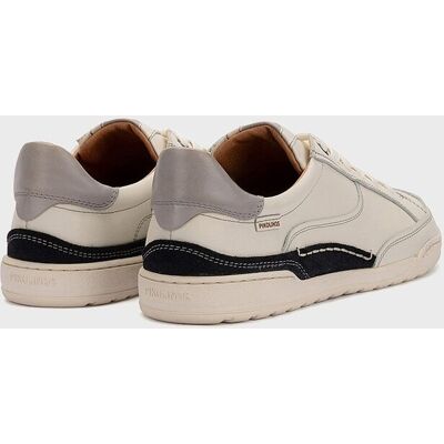 Pikolinos - Zapato cómodo barefoot de hombre de piel con plantilla extraíble. Blanco/Marrón 43 Pikolinos - Zapato cómodo barefoot de hombre de piel con plantilla extraíble. Blanco/Marrón 43