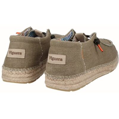 Viguera - Alpargatas de hombre estilo náutico con piso Yuteflex. Verde militar 43 Viguera - Alpargatas de hombre estilo náutico con piso Yuteflex. Verde militar 43
