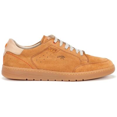Fluchos - Zapatillas deportivas de hombre fabricados en serraje. Naranja 43 Fluchos - Zapatillas deportivas de hombre fabricados en serraje. Naranja 43