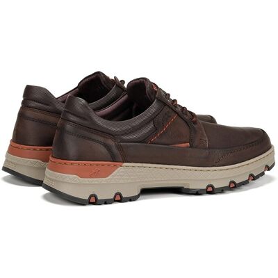 Fluchos - Zapatos de cordones de hombre fabricados en engrasado. Marrón 45 Fluchos - Zapatos de cordones de hombre fabricados en engrasado. Marrón 45