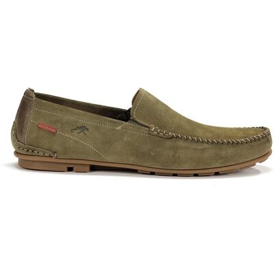 Fluchos - Mocasines de hombre fabricados en piel. Verde oscuro 45 Fluchos - Mocasines de hombre fabricados en piel. Verde oscuro 45