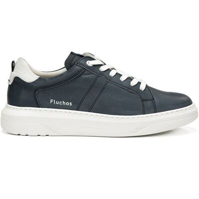 Fluchos - Zapatillas deportivas de hombre fabricados en piel. Azul / Blanco 42 Fluchos - Zapatillas deportivas de hombre fabricados en piel. Azul / Blanco 42