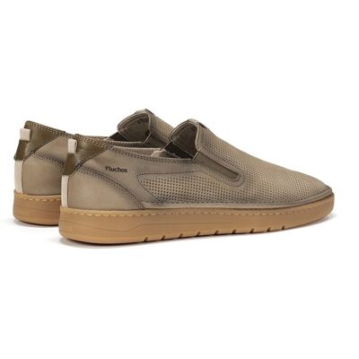 Fluchos - Mocasines de hombre fabricados en nobuck. Marrón 39 Fluchos - Mocasines de hombre fabricados en nobuck. Marrón 39