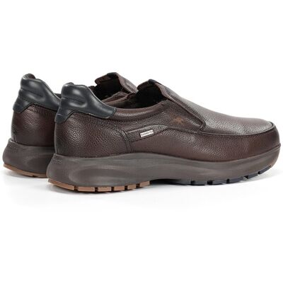 Fluchos - Mocasines de hombre fabricados en impermeable. Marrón oscuro 43 Fluchos - Mocasines de hombre fabricados en impermeable. Marrón oscuro 43