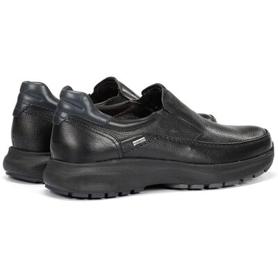 Fluchos - Mocasines de hombre fabricados en impermeable. Negro / Azul 44 Fluchos - Mocasines de hombre fabricados en impermeable. Negro / Azul 44